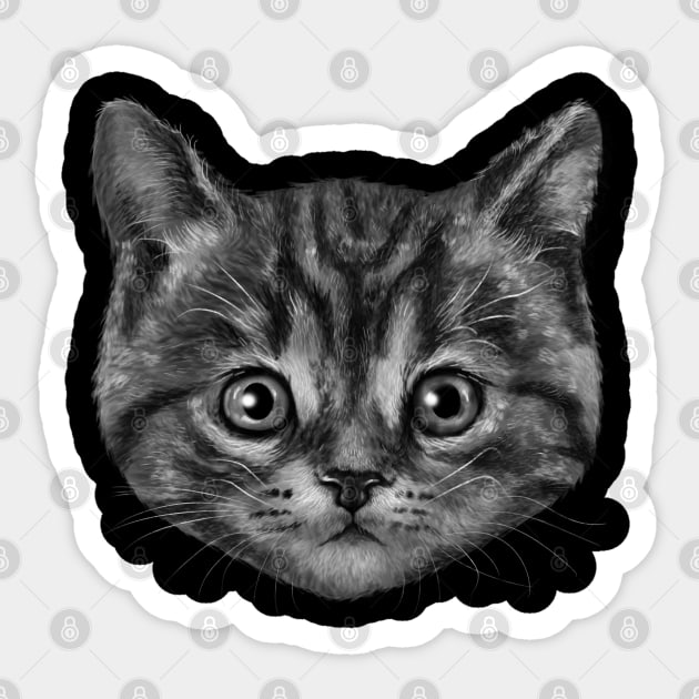 Cat is the New Black Sticker by Vincent Trinidad Art